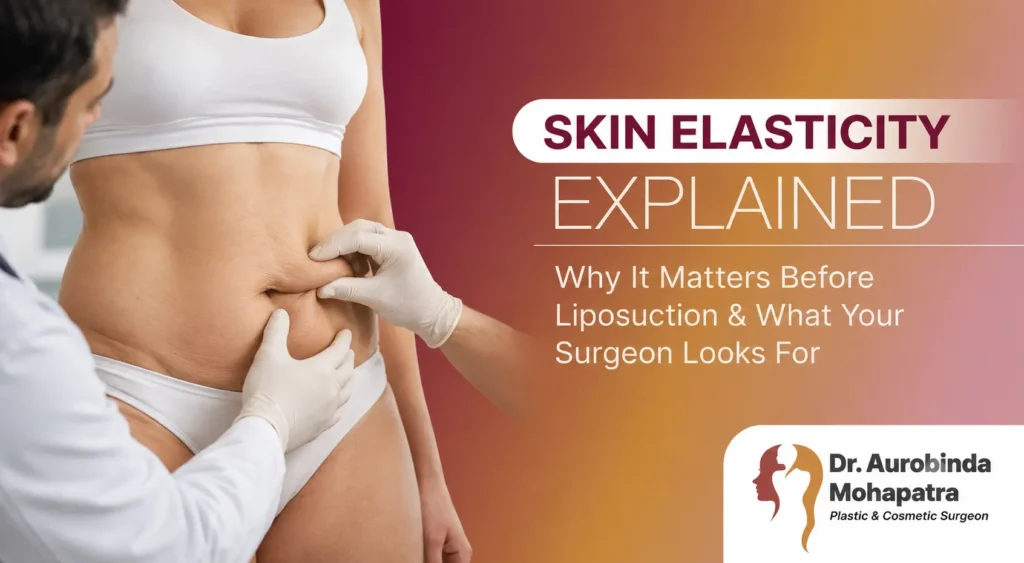 Skin elasticity assessment before liposuction to evaluate skin firmness and retraction